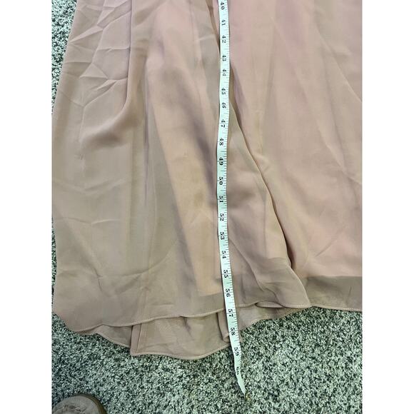 JJ’s House A-Line‎ Scoop Floor-Length Chiffon Bridesmaid Dress, Blush Pink Sz 8 - Picture 7 of 12